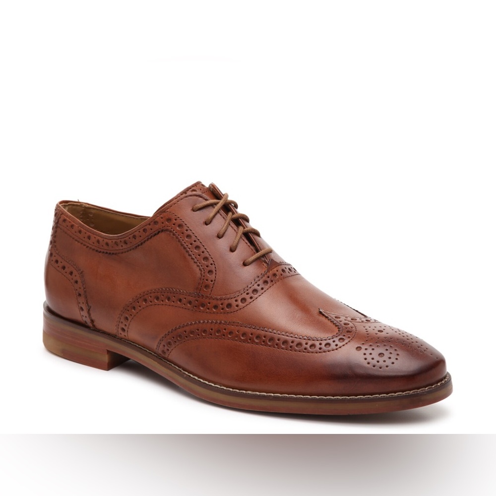 Cole Haan Cambridge Wingtip Dark Brown Walnut Leather Oxfords Size 12M